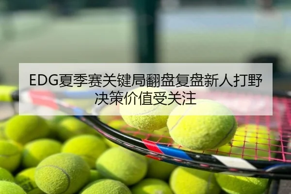 EDG夏季赛关键局翻盘复盘新人打野决策价值受关注